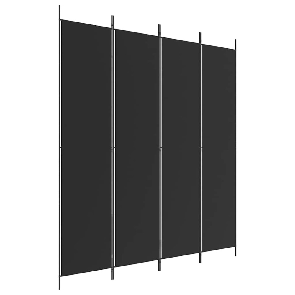 vidaXL Διαχωριστικό Δωματίου με 4 Πάνελ Μαύρο 200 x 220 εκ. Υφασμάτινο