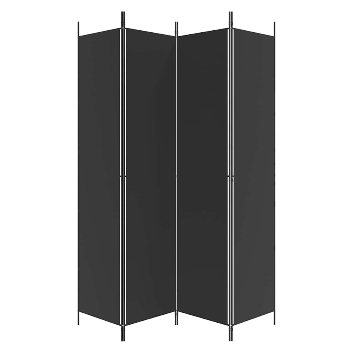 vidaXL Διαχωριστικό Δωματίου με 4 Πάνελ Μαύρο 200 x 220 εκ. Υφασμάτινο
