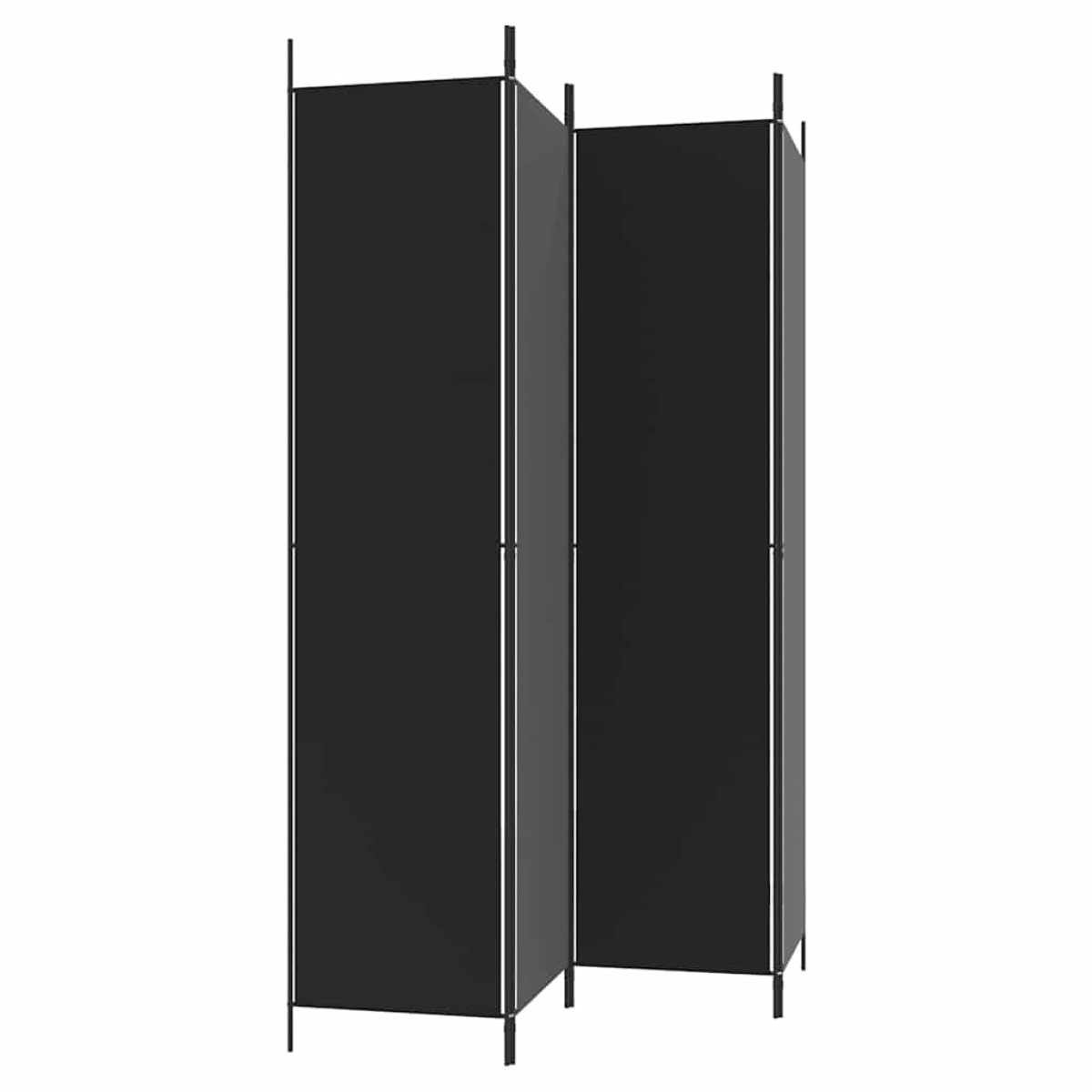 vidaXL Διαχωριστικό Δωματίου με 4 Πάνελ Μαύρο 200 x 220 εκ. Υφασμάτινο