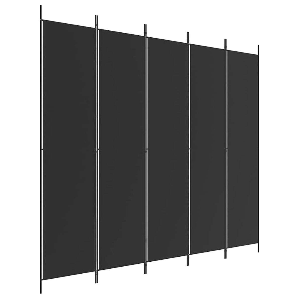 vidaXL Διαχωριστικό Δωματίου με 5 Πάνελ Μαύρο 250x220 εκ. από Ύφασμα