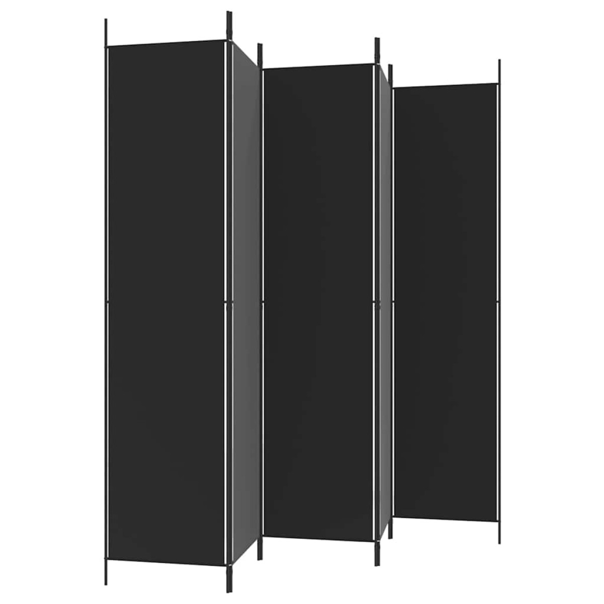 vidaXL Διαχωριστικό Δωματίου με 5 Πάνελ Μαύρο 250x220 εκ. από Ύφασμα