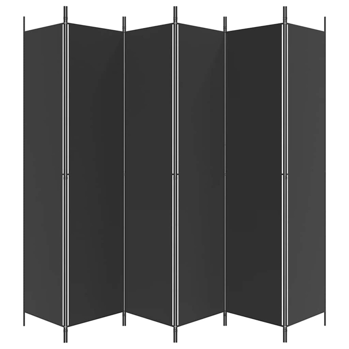 vidaXL Διαχωριστικό Δωματίου με 6 Πάνελ Μαύρο 300x220 εκ. από Ύφασμα