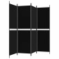 vidaXL Διαχωριστικό Δωματίου με 4 Πάνελ Μαύρο 200x180 εκ. από Ύφασμα