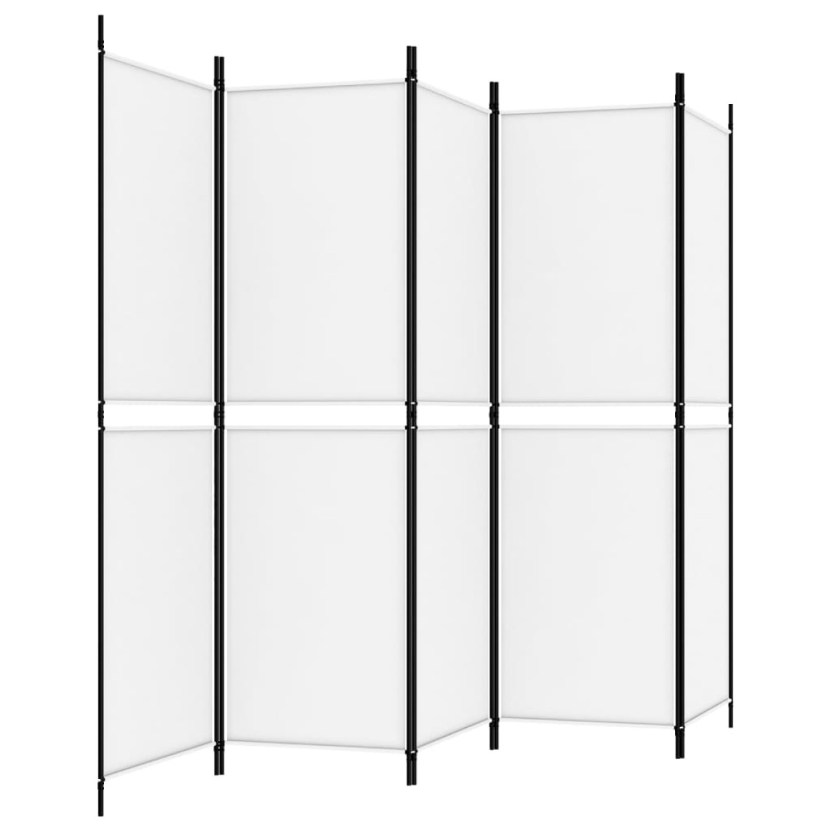 vidaXL Διαχωριστικό Δωματίου με 5 Πάνελ Λευκό 250x180 εκ. από Ύφασμα