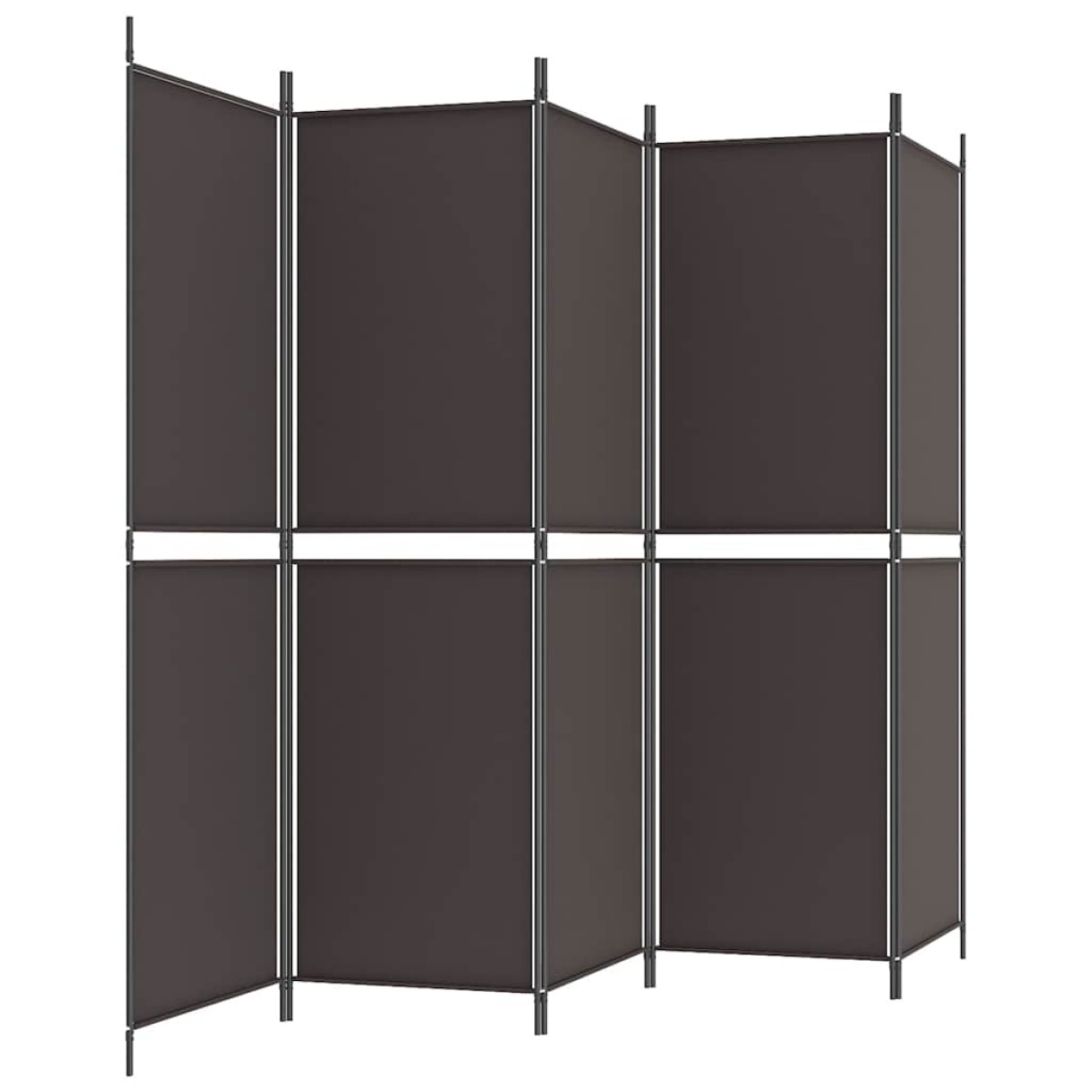 vidaXL Διαχωριστικό Δωματίου με 5 Πάνελ Καφέ 250x180 εκ. από Ύφασμα