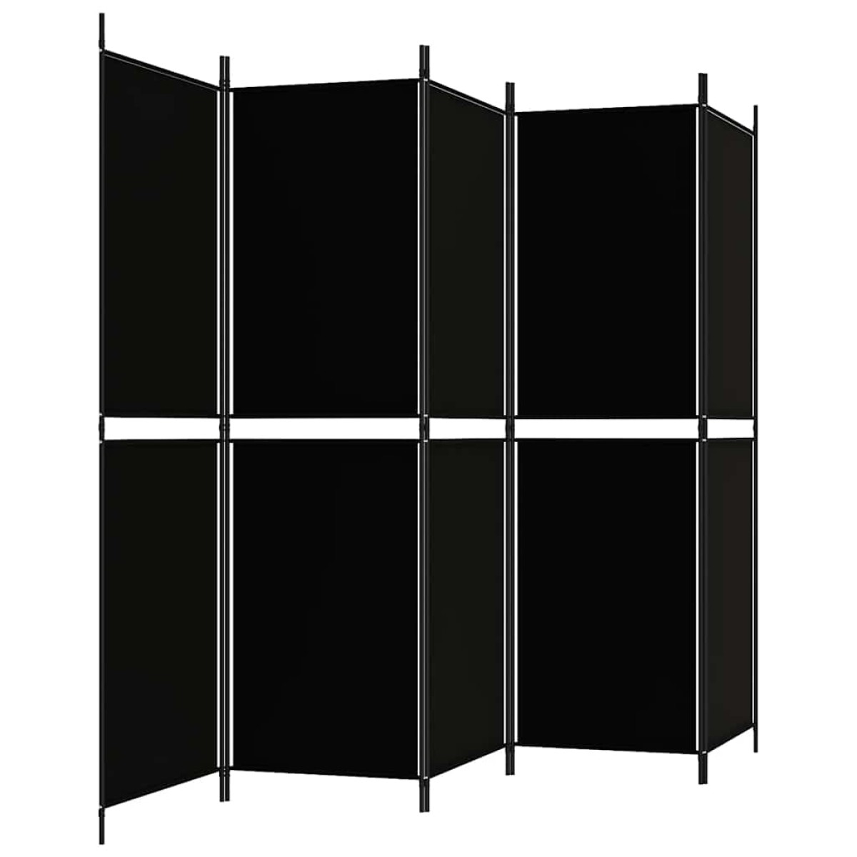 vidaXL Διαχωριστικό Δωματίου με 5 Πάνελ Μαύρο 250x180 εκ. από Ύφασμα