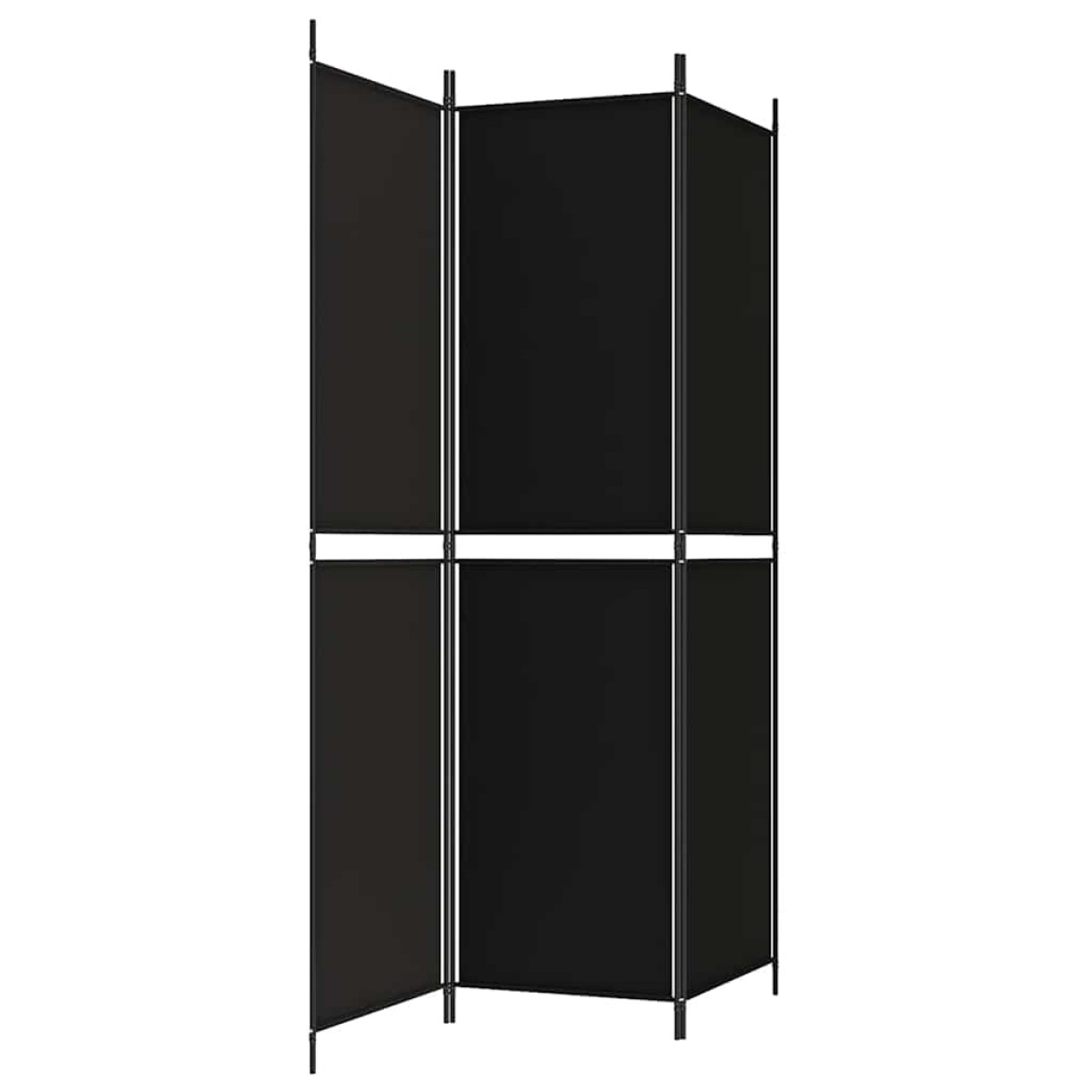 vidaXL Διαχωριστικό Δωματίου με 3 Πάνελ Μαύρο 150x200 εκ. από Ύφασμα