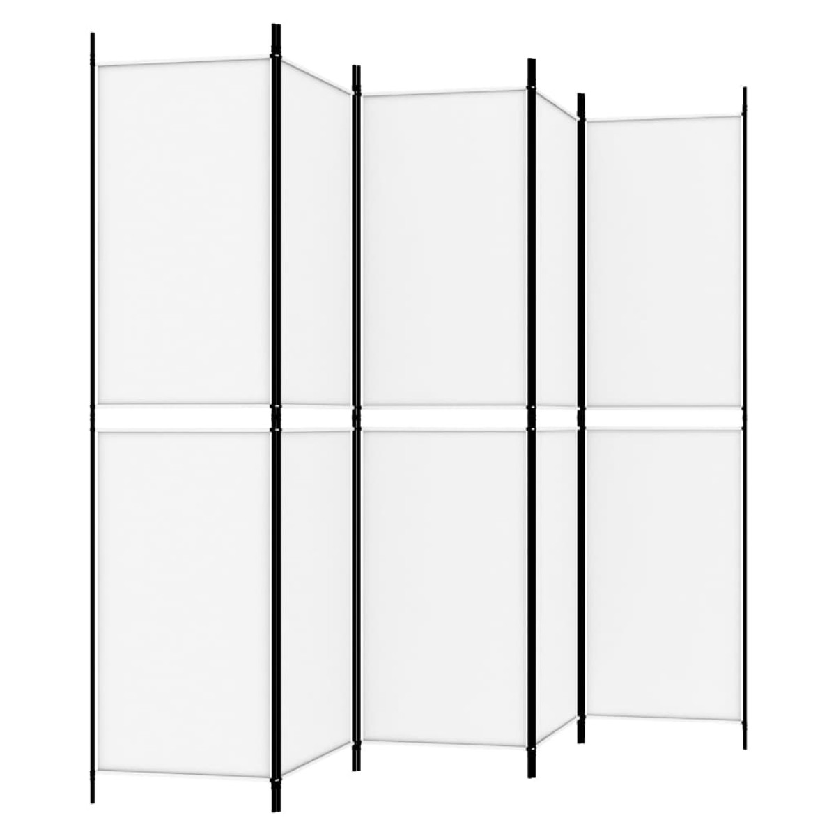 vidaXL Διαχωριστικό Δωματίου με 5 Πάνελ Λευκό 250x200 εκ. από Ύφασμα