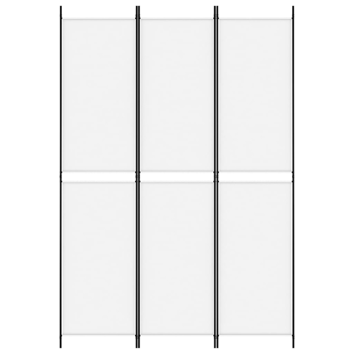vidaXL Διαχωριστικό Δωματίου με 3 Πάνελ Λευκό 150x220 εκ. Υφασμάτινο