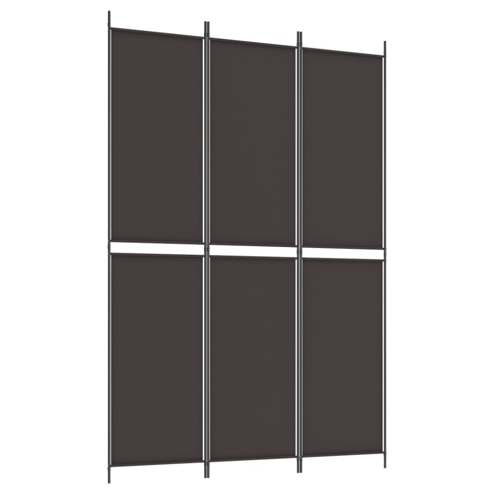 vidaXL Διαχωριστικό Δωματίου με 3 Πάνελ Καφέ 150x220 εκ. από Ύφασμα
