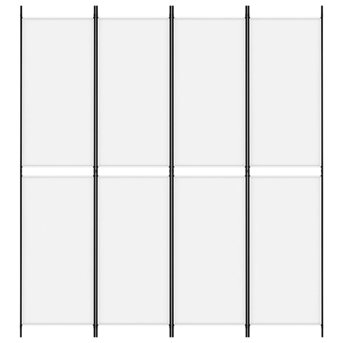 vidaXL Διαχωριστικό Δωματίου με 4 Πάνελ Λευκό 200 x 220 εκ. Υφασμάτινο