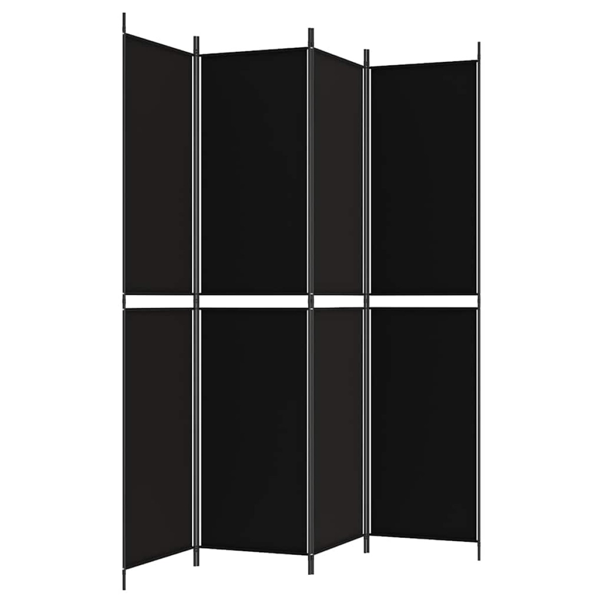 vidaXL Διαχωριστικό Δωματίου με 4 Πάνελ Μαύρο 200 x 220 εκ. Υφασμάτινο