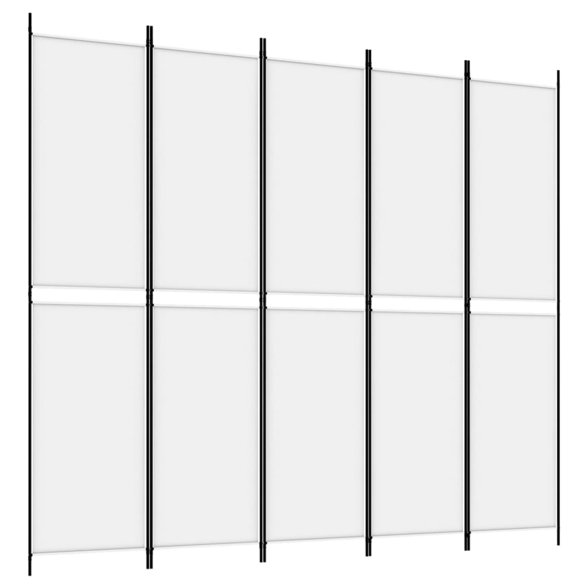 vidaXL Διαχωριστικό Δωματίου με 5 Πάνελ Λευκό 250x220 εκ. από Ύφασμα