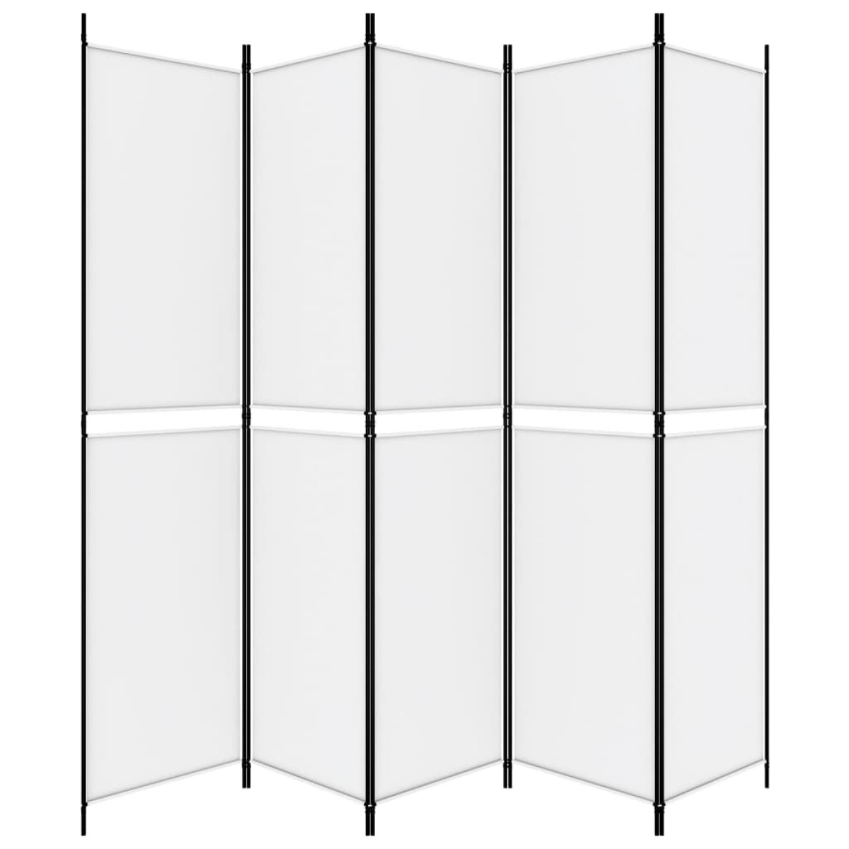 vidaXL Διαχωριστικό Δωματίου με 5 Πάνελ Λευκό 250x220 εκ. από Ύφασμα