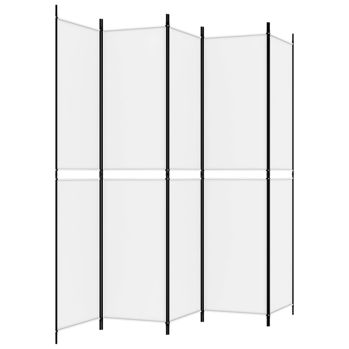 vidaXL Διαχωριστικό Δωματίου με 5 Πάνελ Λευκό 250x220 εκ. από Ύφασμα