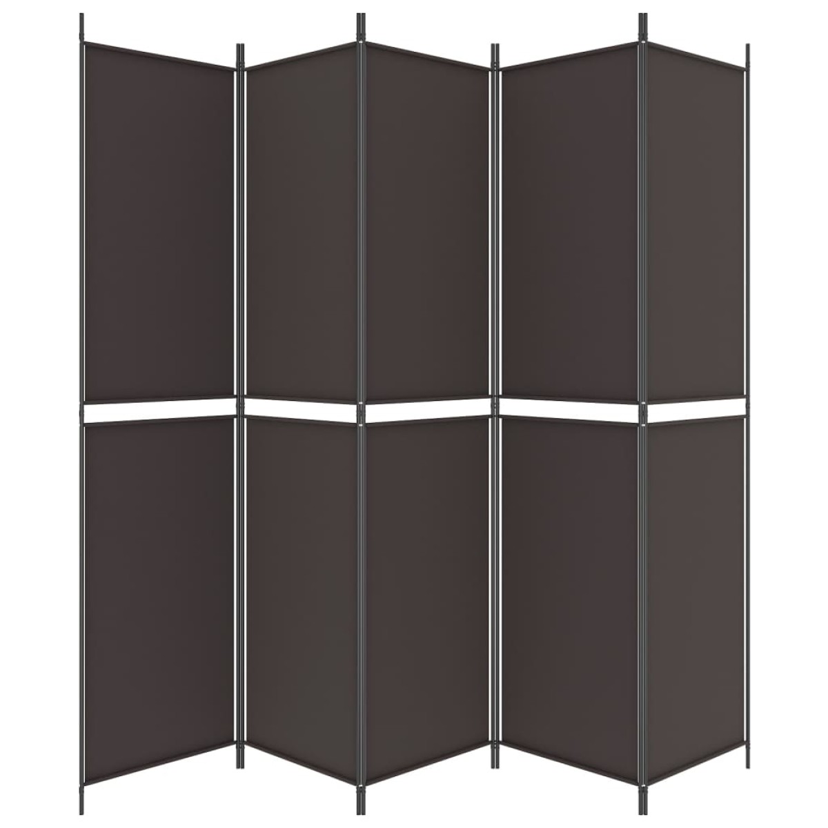 vidaXL Διαχωριστικό Δωματίου με 5 Πάνελ Καφέ 250x220 εκ. από Ύφασμα