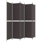 vidaXL Διαχωριστικό Δωματίου με 5 Πάνελ Καφέ 250x220 εκ. από Ύφασμα