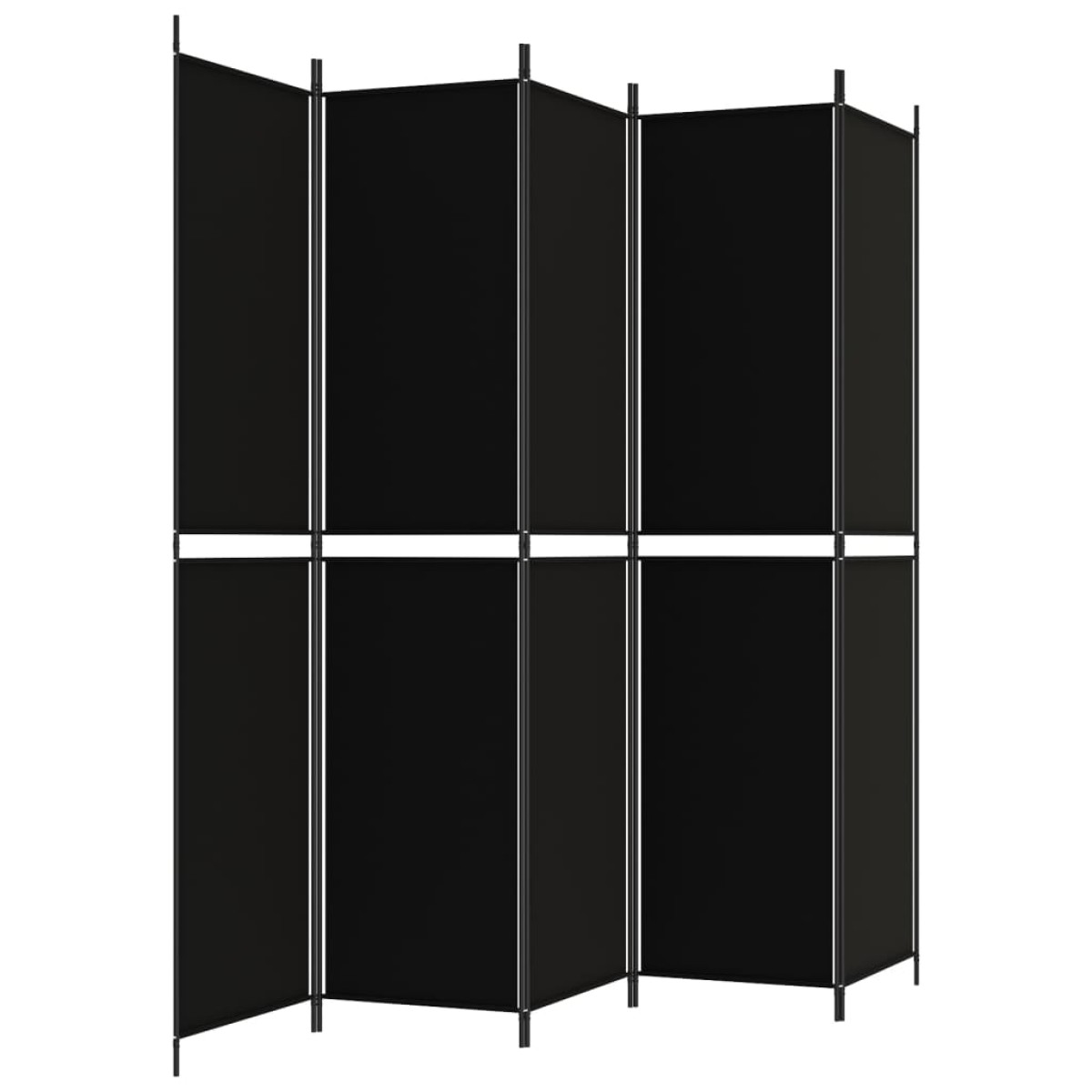 vidaXL Διαχωριστικό Δωματίου με 5 Πάνελ Μαύρο 250x220 εκ. από Ύφασμα