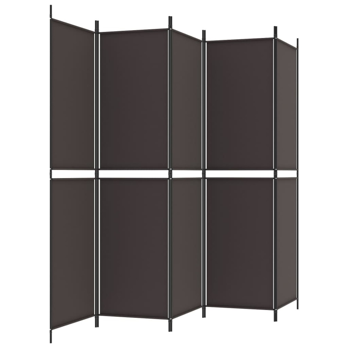 vidaXL Διαχωριστικό Δωματίου με 6 Πάνελ Καφέ 300x220 εκ. από Ύφασμα