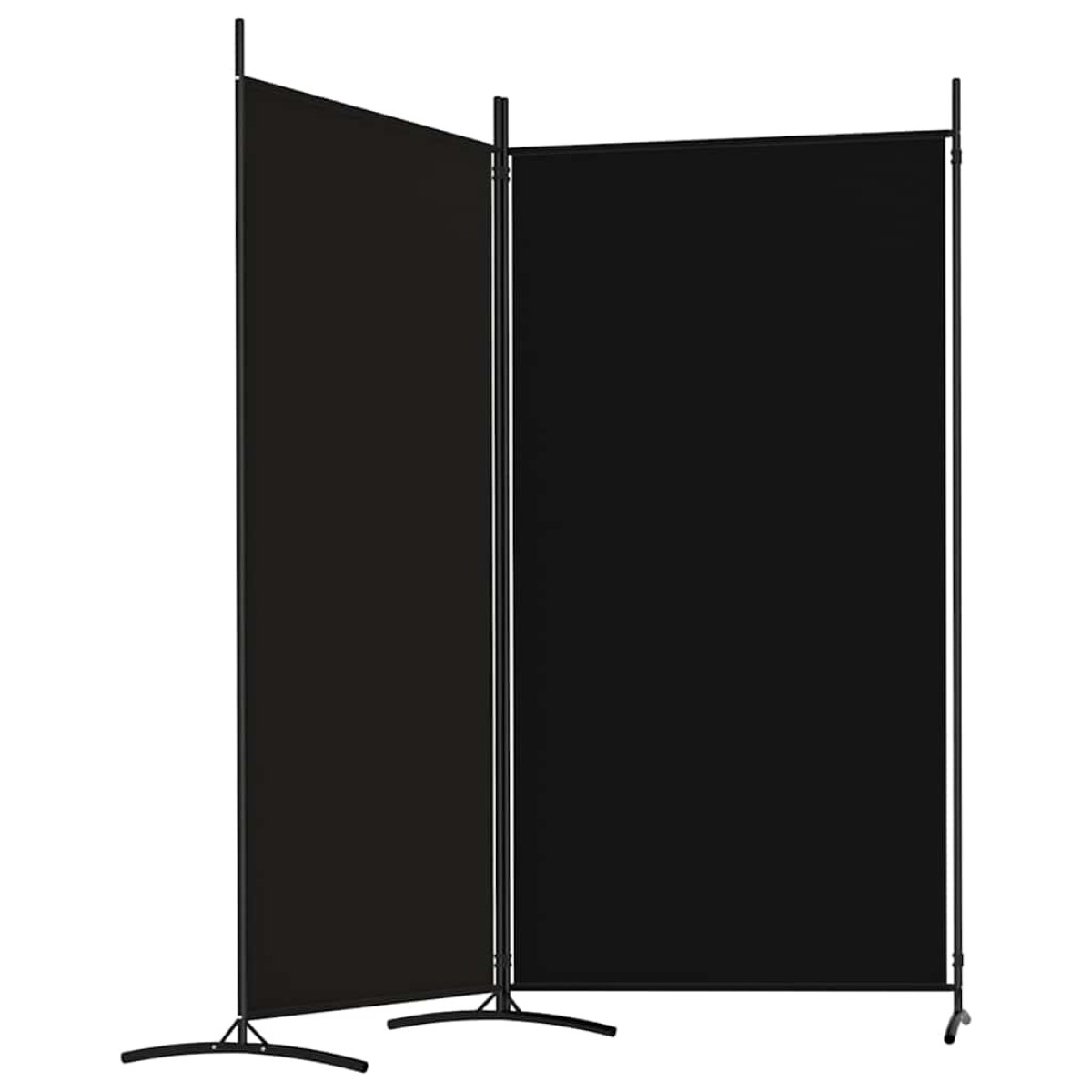 vidaXL Διαχωριστικό Δωματίου με 2 Πάνελ Μαύρο 175x180 εκ. από Ύφασμα