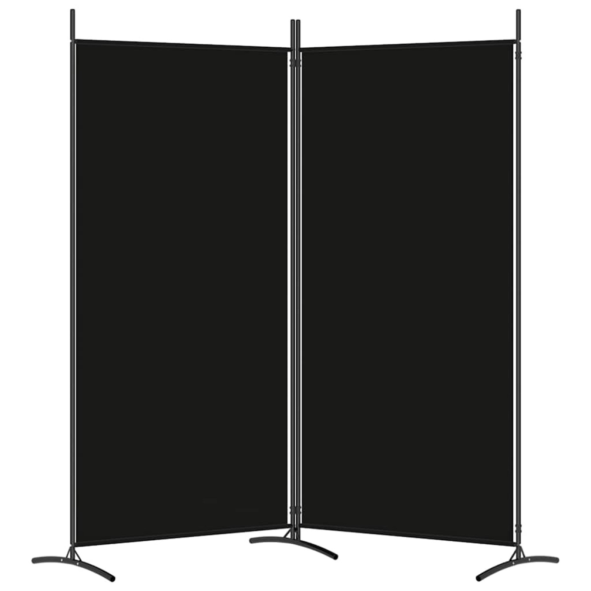 vidaXL Διαχωριστικό Δωματίου με 2 Πάνελ Μαύρο 175x180 εκ. από Ύφασμα
