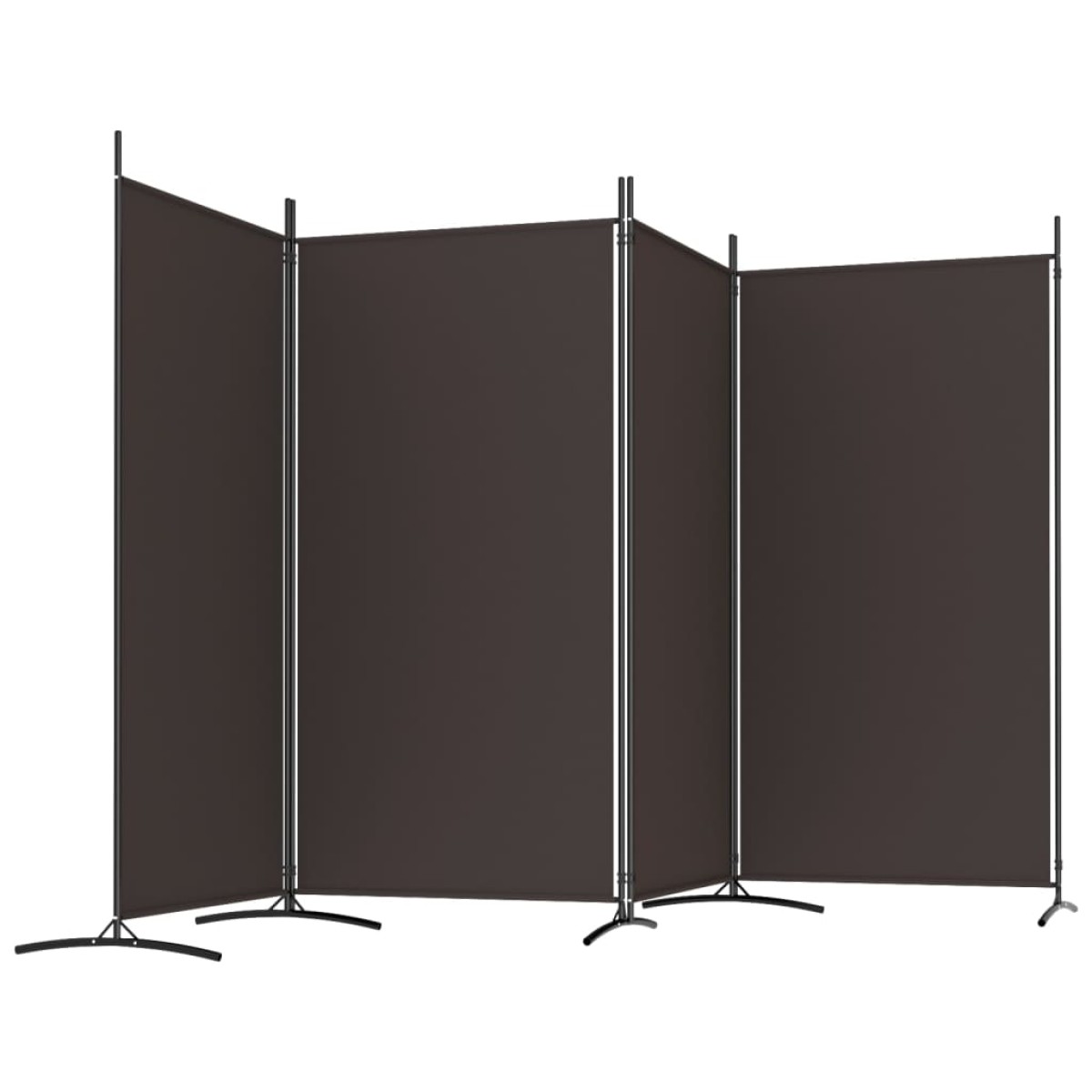 vidaXL Διαχωριστικό Δωματίου με 4 Πάνελ Καφέ 346 x 180 εκ. από Ύφασμα