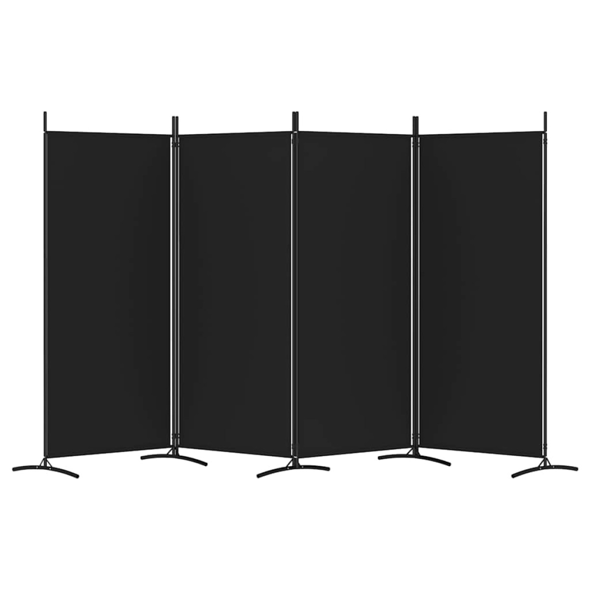vidaXL Διαχωριστικό Δωματίου με 4 Πάνελ Μαύρο 346x180 εκ. από Ύφασμα