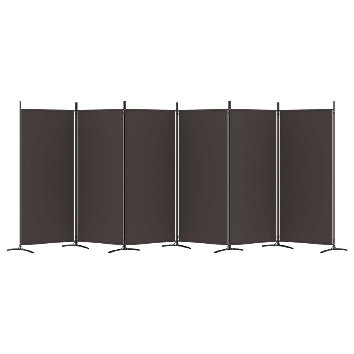 vidaXL Διαχωριστικό Δωματίου με 6 Πάνελ Καφέ 520x180 εκ. από Ύφασμα
