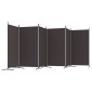 vidaXL Διαχωριστικό Δωματίου με 6 Πάνελ Καφέ 520x180 εκ. από Ύφασμα
