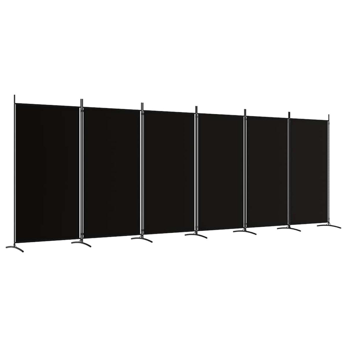 vidaXL Διαχωριστικό Δωματίου με 6 Πάνελ Μαύρο 520x180 εκ. από Ύφασμα