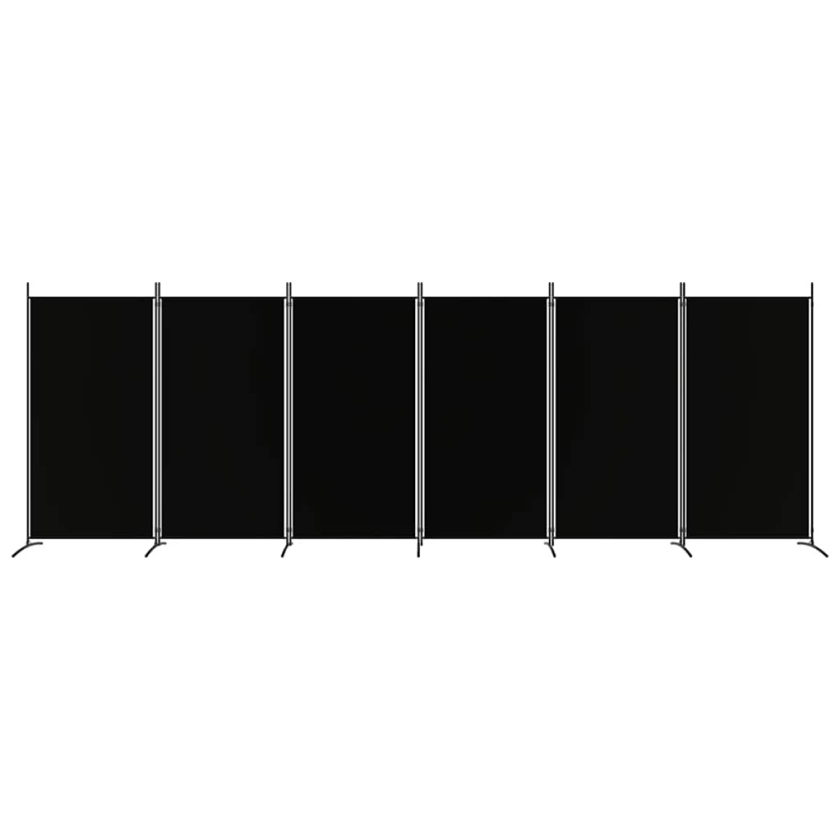 vidaXL Διαχωριστικό Δωματίου με 6 Πάνελ Μαύρο 520x180 εκ. από Ύφασμα