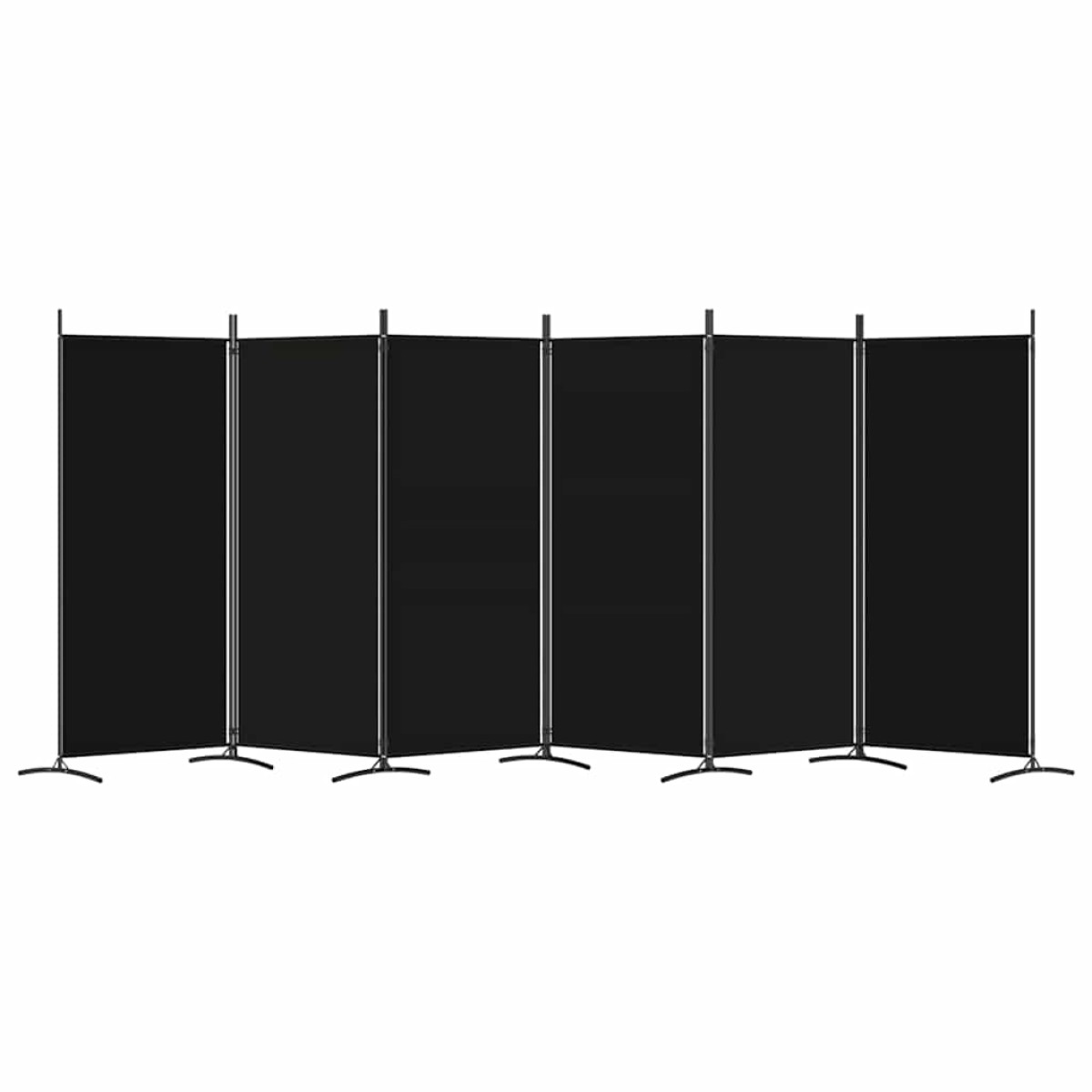vidaXL Διαχωριστικό Δωματίου με 6 Πάνελ Μαύρο 520x180 εκ. από Ύφασμα