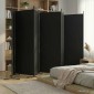 vidaXL Διαχωριστικό Δωματίου με 6 Πάνελ Μαύρο 520x180 εκ. από Ύφασμα