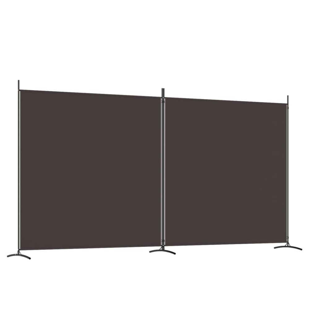 vidaXL Διαχωριστικό Δωματίου με 2 Πάνελ Καφέ 348x180 εκ. από Ύφασμα