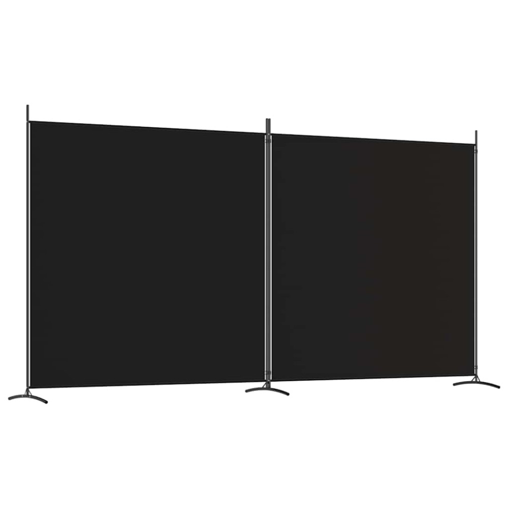 vidaXL Διαχωριστικό Δωματίου με 2 Πάνελ Μαύρο 348x180 εκ. από Ύφασμα