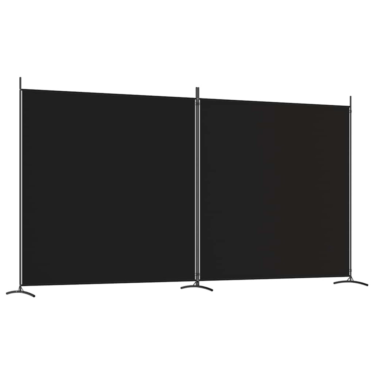 vidaXL Διαχωριστικό Δωματίου με 2 Πάνελ Μαύρο 348x180 εκ. από Ύφασμα