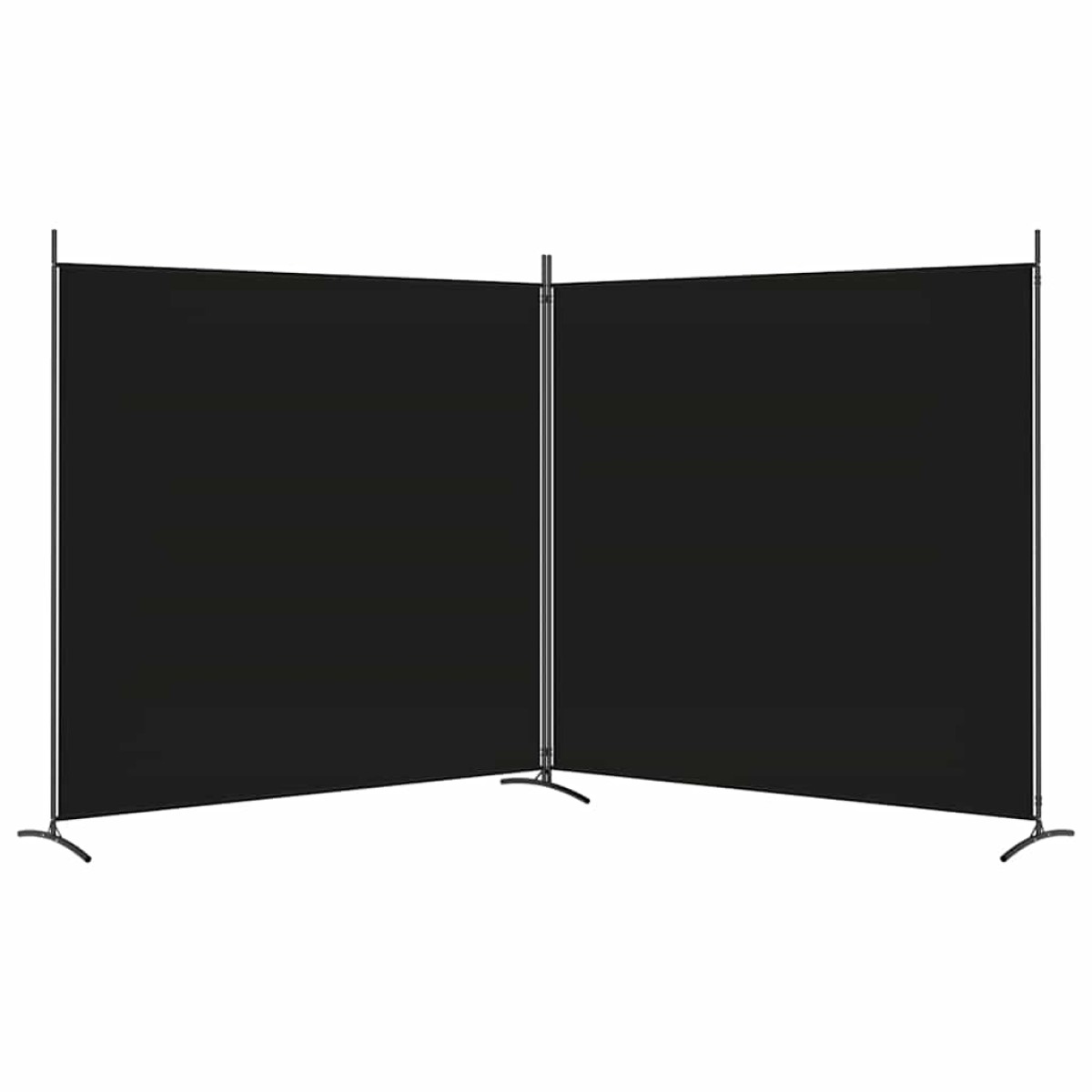 vidaXL Διαχωριστικό Δωματίου με 2 Πάνελ Μαύρο 348x180 εκ. από Ύφασμα