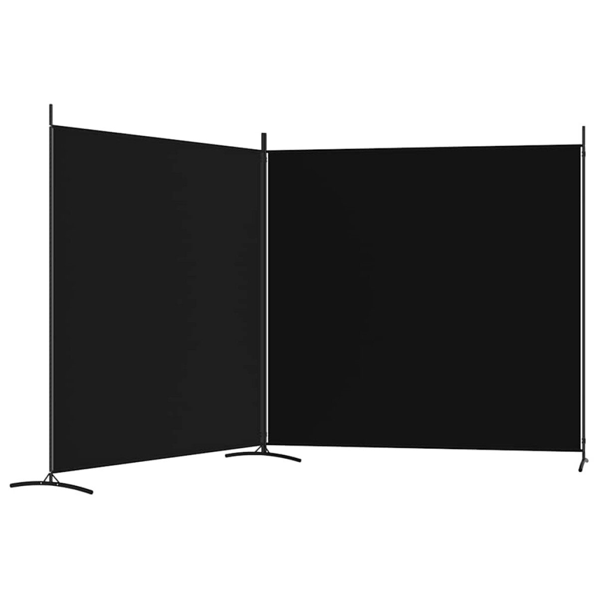 vidaXL Διαχωριστικό Δωματίου με 2 Πάνελ Μαύρο 348x180 εκ. από Ύφασμα