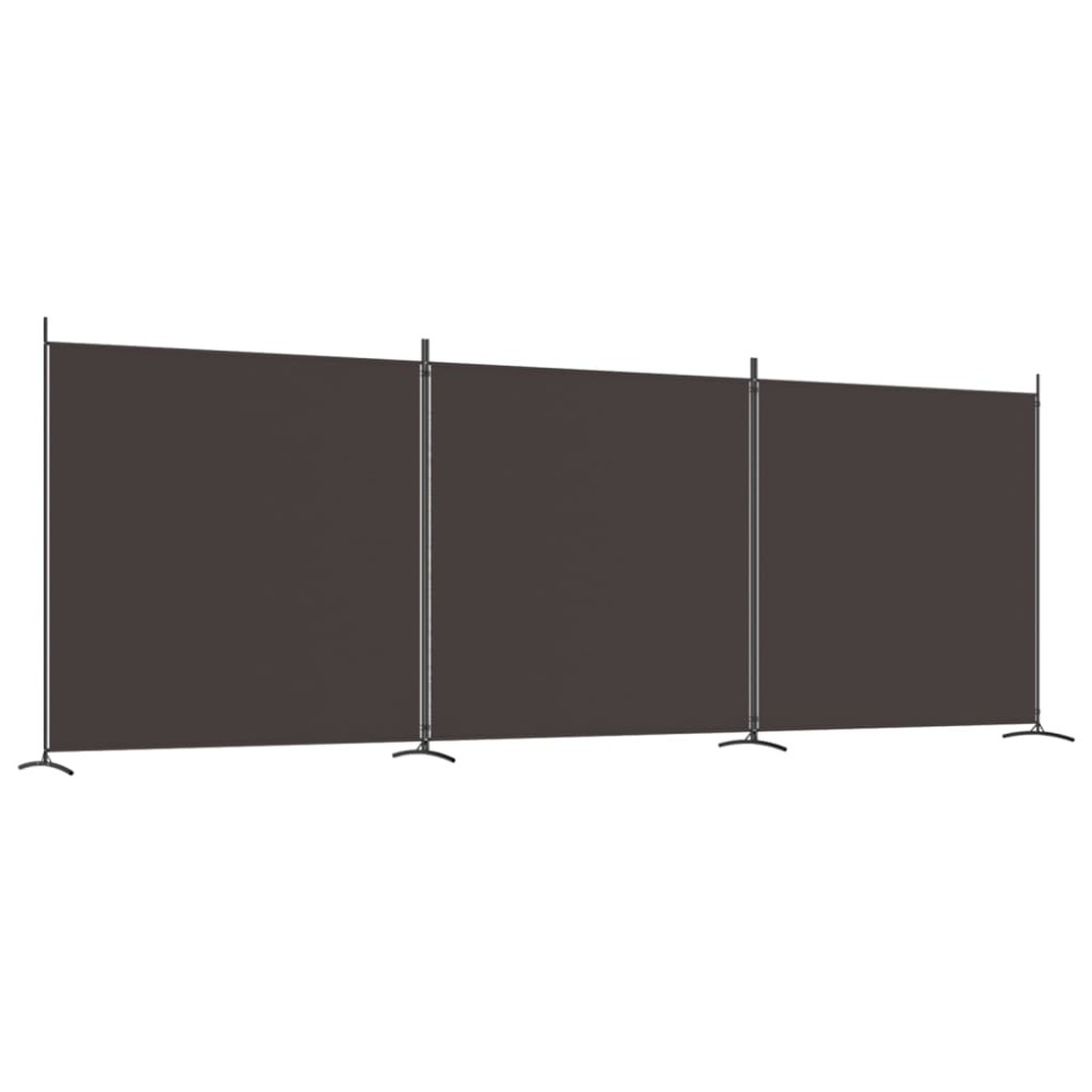 vidaXL Διαχωριστικό Δωματίου με 3 Πάνελ Καφέ 525 x 180 εκ. από Ύφασμα