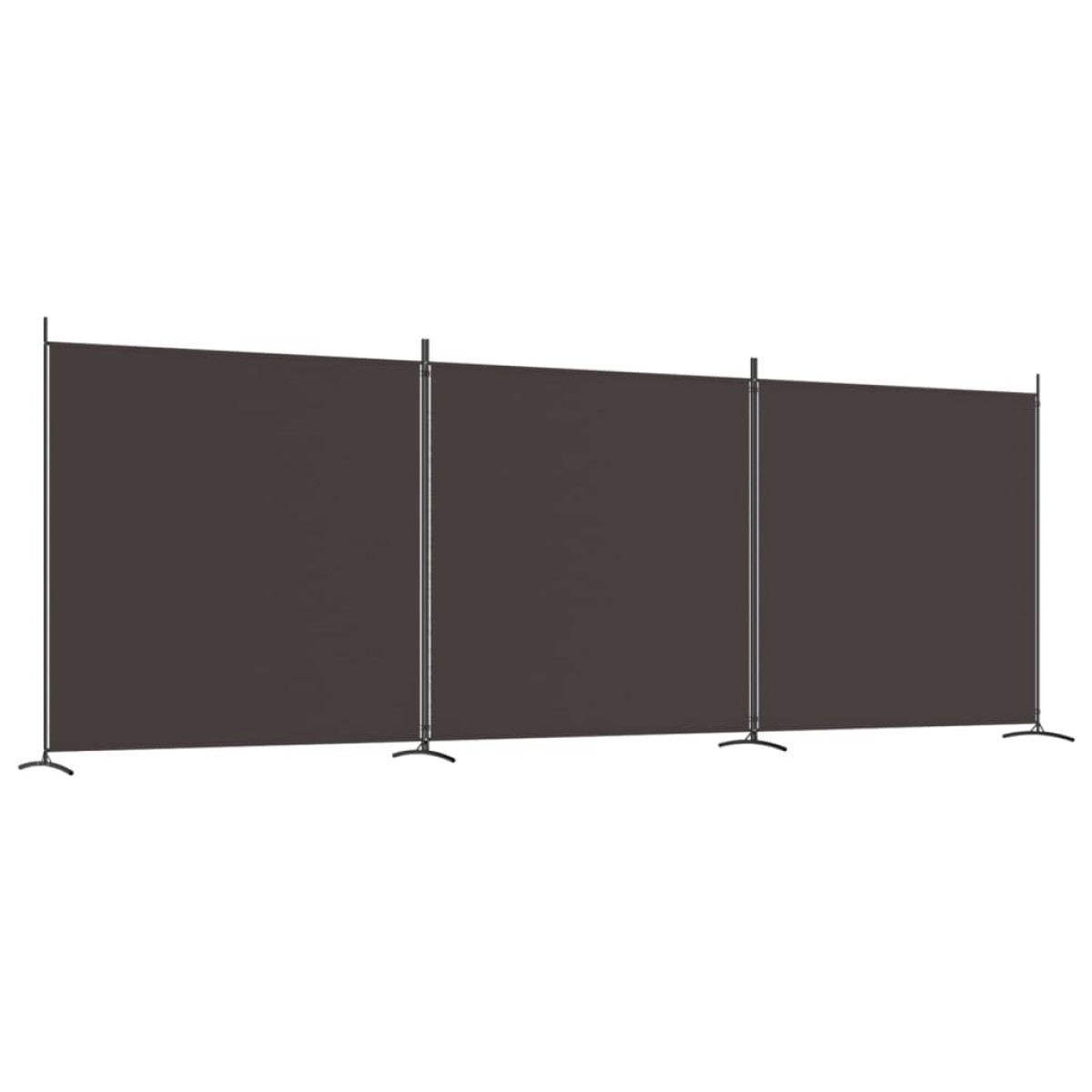 vidaXL Διαχωριστικό Δωματίου με 3 Πάνελ Καφέ 525 x 180 εκ. από Ύφασμα