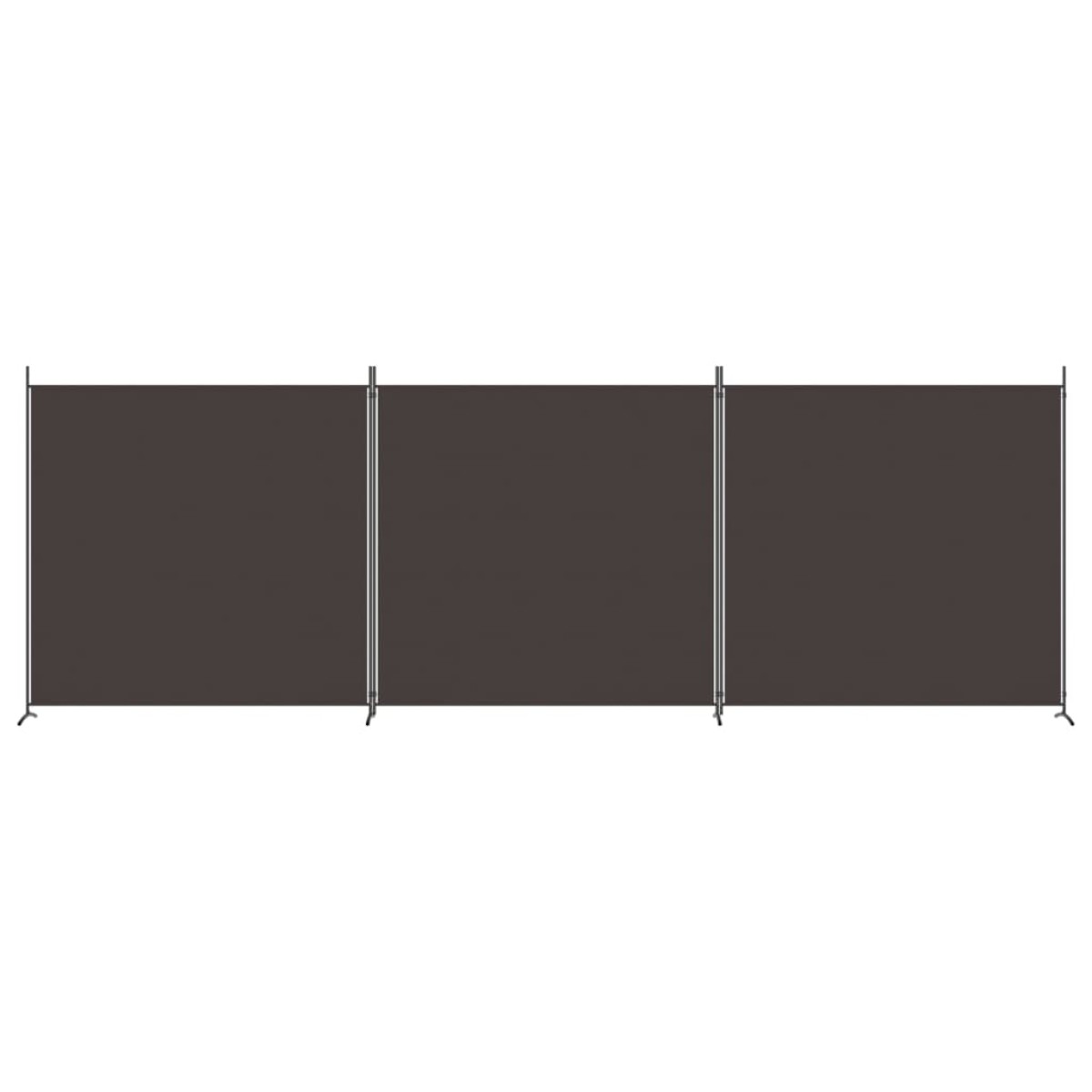 vidaXL Διαχωριστικό Δωματίου με 3 Πάνελ Καφέ 525 x 180 εκ. από Ύφασμα
