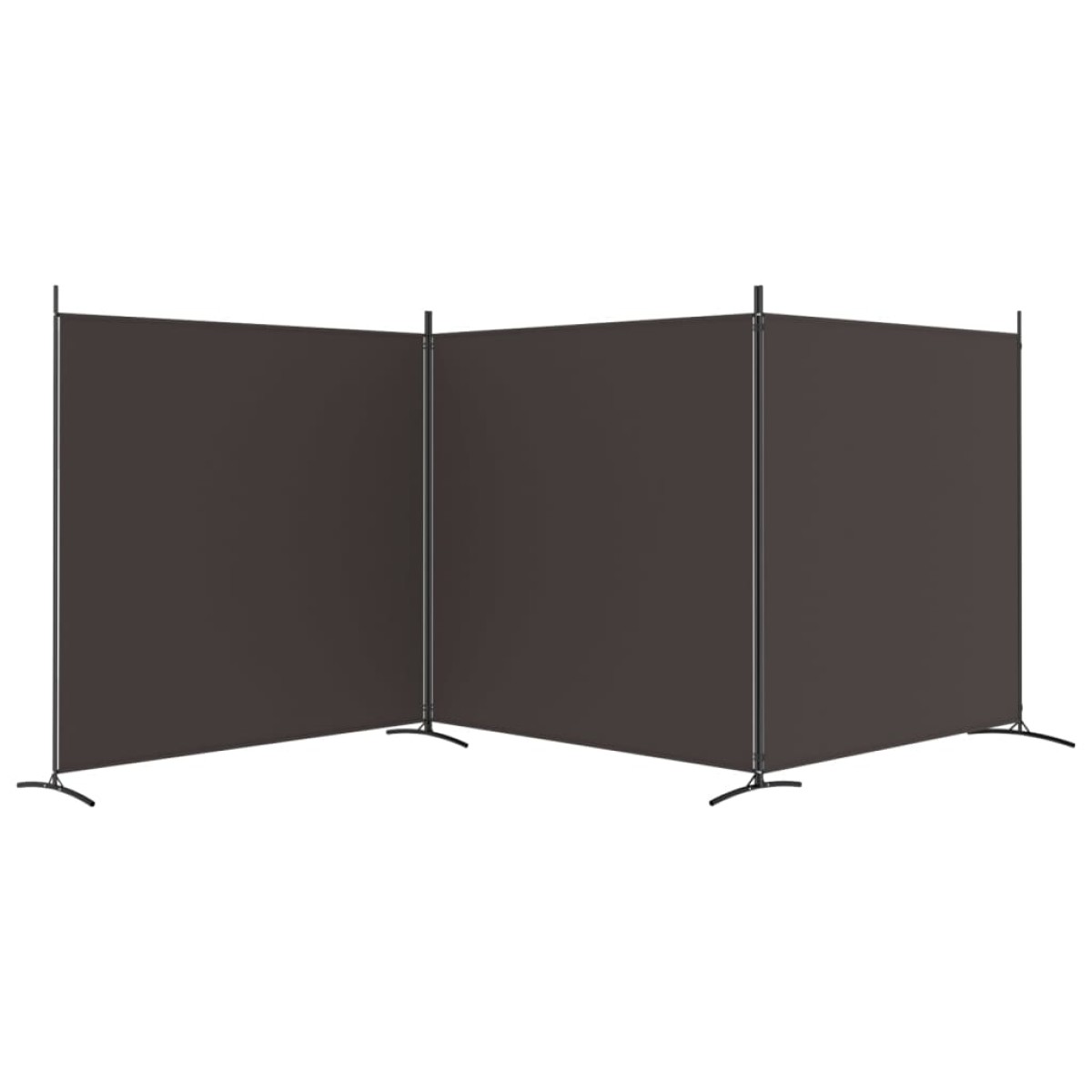 vidaXL Διαχωριστικό Δωματίου με 3 Πάνελ Καφέ 525 x 180 εκ. από Ύφασμα