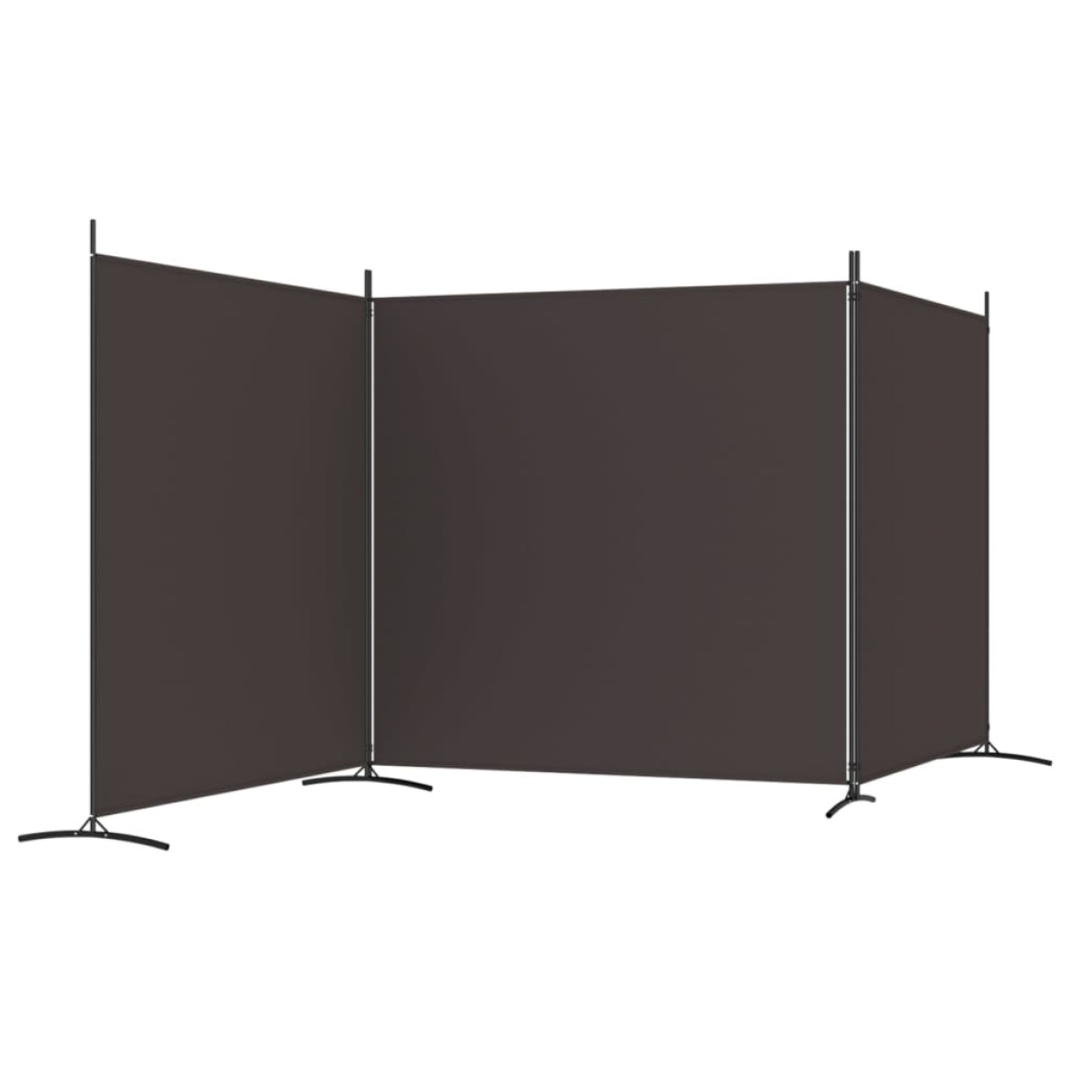 vidaXL Διαχωριστικό Δωματίου με 3 Πάνελ Καφέ 525 x 180 εκ. από Ύφασμα