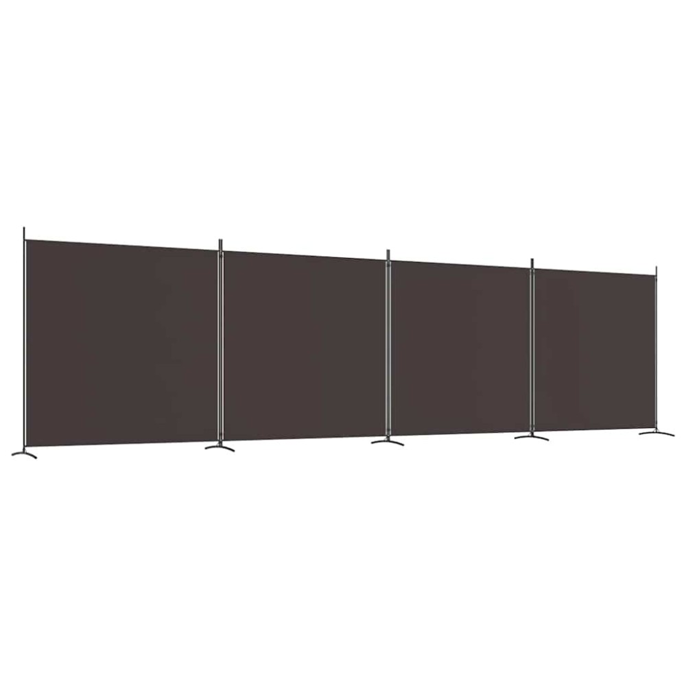 vidaXL Διαχωριστικό Δωματίου με 4 Πάνελ Καφέ 698x180 εκ. από Ύφασμα