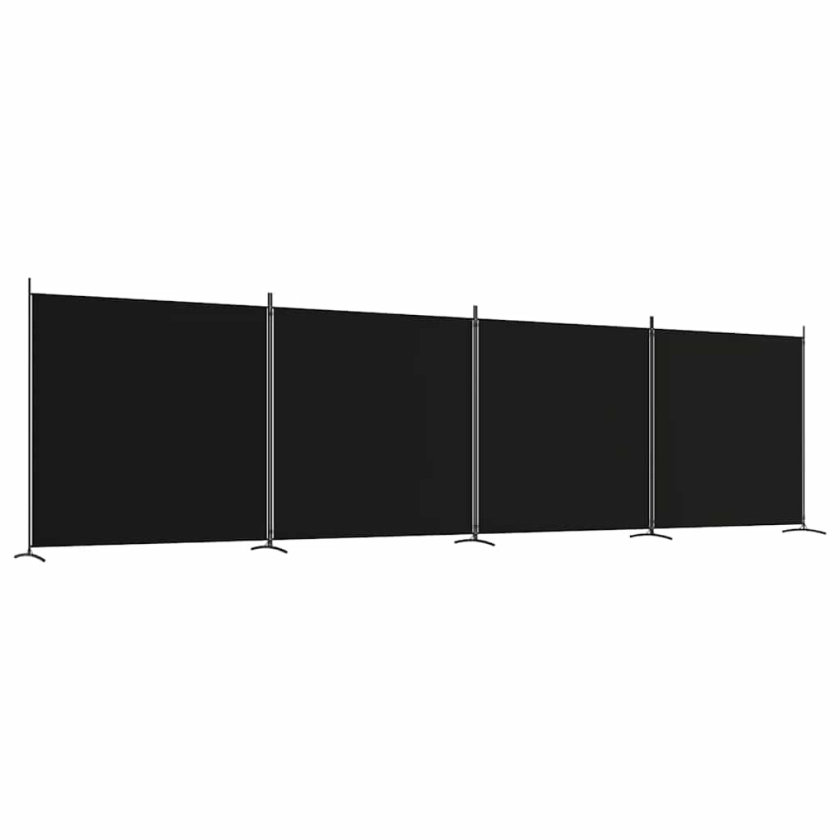 vidaXL Διαχωριστικό Δωματίου με 4 Πάνελ Μαύρο 698x180 εκ. από Ύφασμα