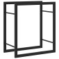 vidaXL Ραφιέρα Καυσόξυλων Ματ Μαύρο 50x28x56 εκ. Ατσάλι
