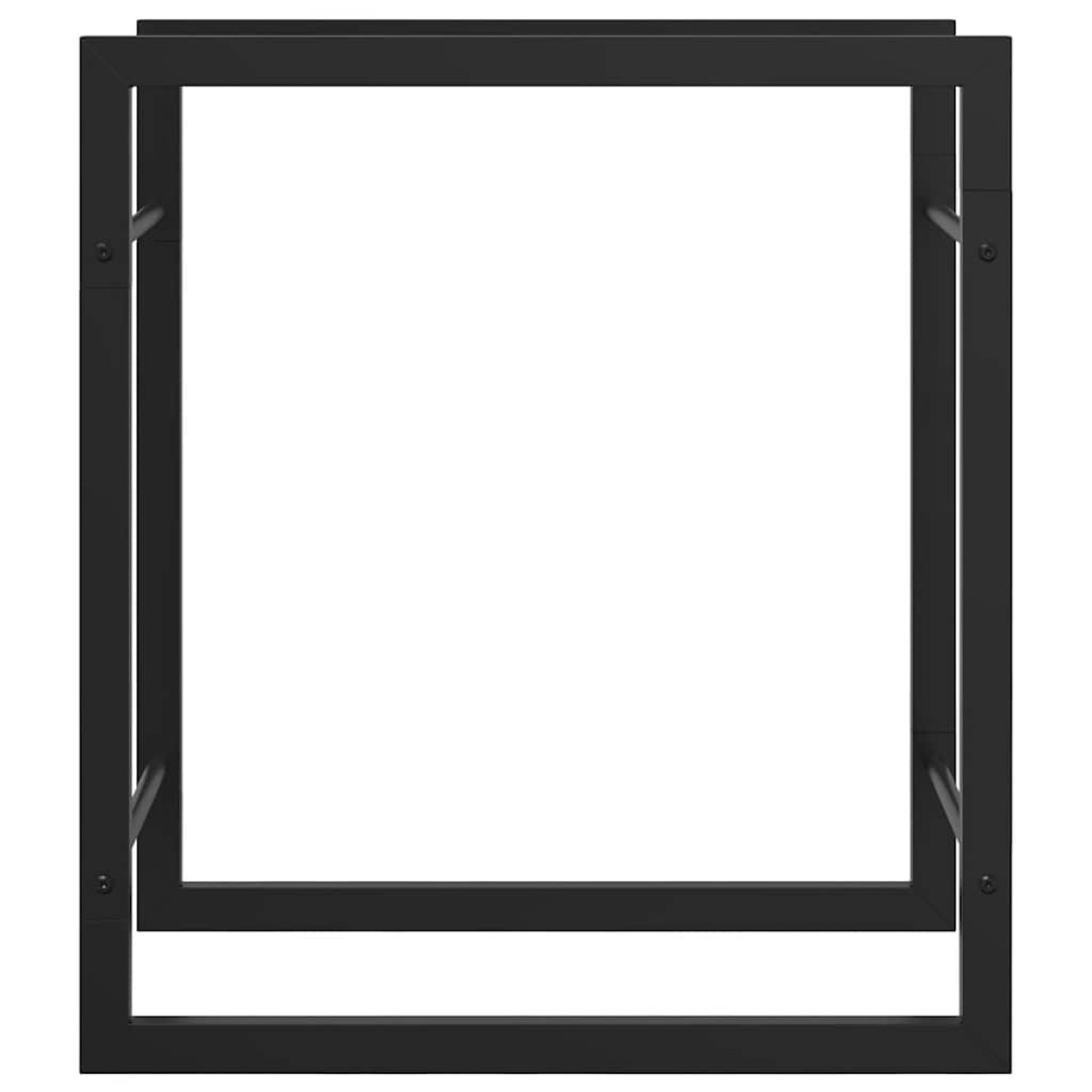 vidaXL Ραφιέρα Καυσόξυλων Ματ Μαύρο 50x28x56 εκ. Ατσάλι