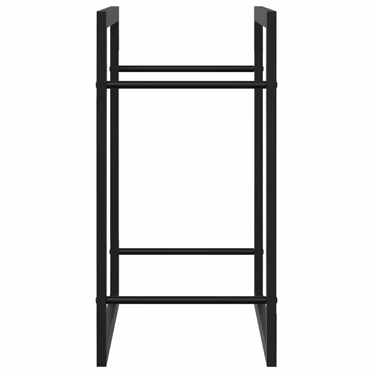 vidaXL Ραφιέρα Καυσόξυλων Ματ Μαύρο 50x28x56 εκ. Ατσάλι