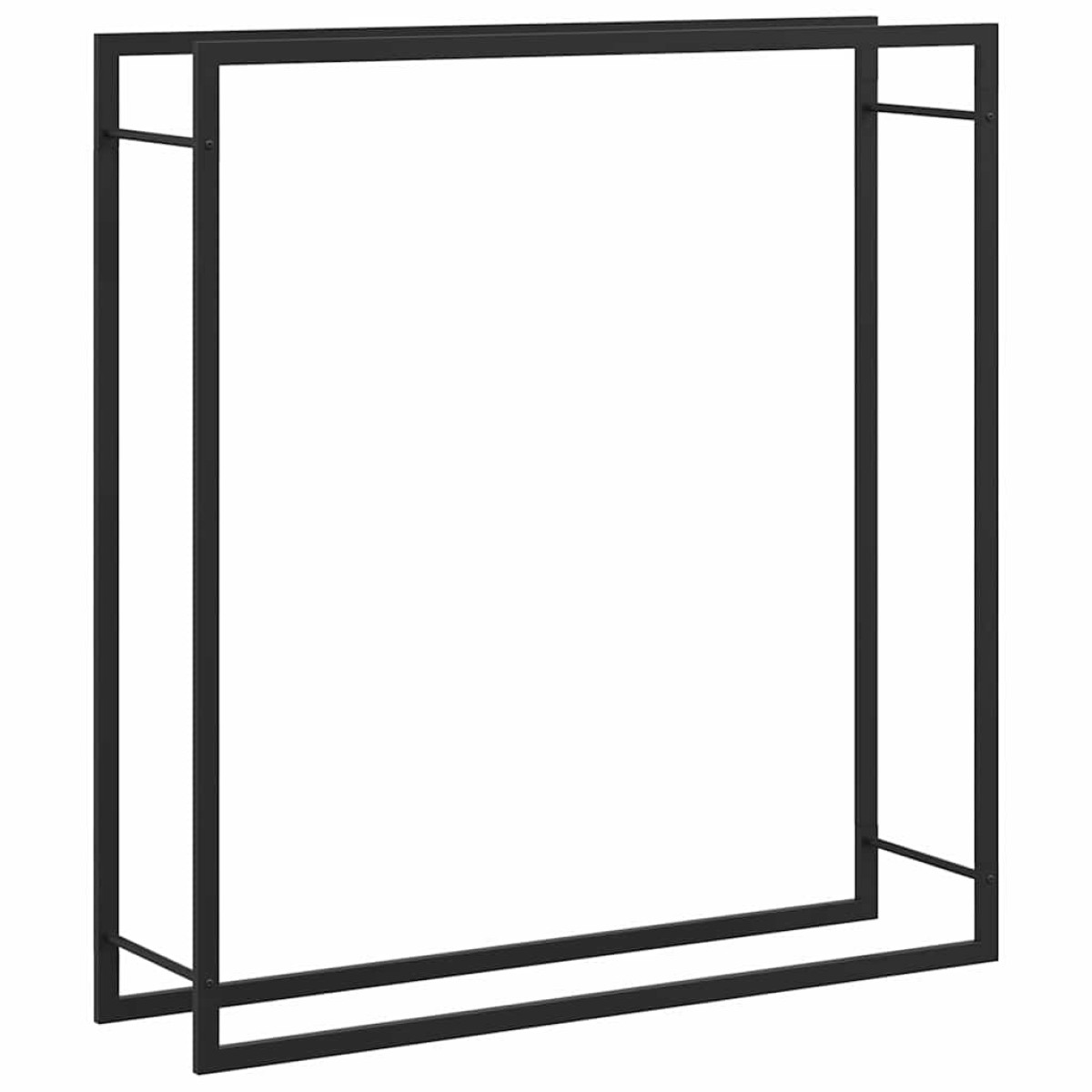 vidaXL Ραφιέρα Καυσόξυλων Ματ Μαύρο 110x28x116 εκ. Ατσάλι