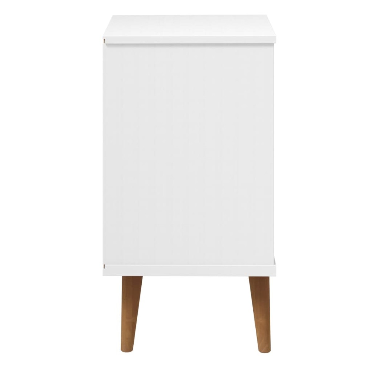 vidaXL Κομοδίνο MOLDE Λευκό 40x35x65 εκ. από Μασίφ Ξύλο Πεύκου